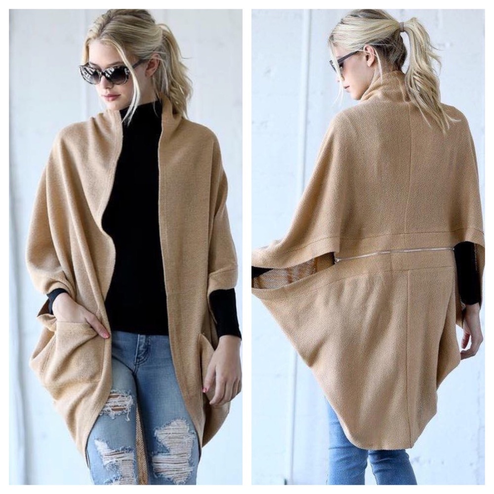 Camel Dolman Cardigan